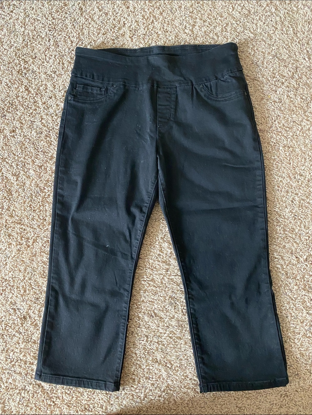 Lee Black Capris Women's Stretch Pull-On Pants